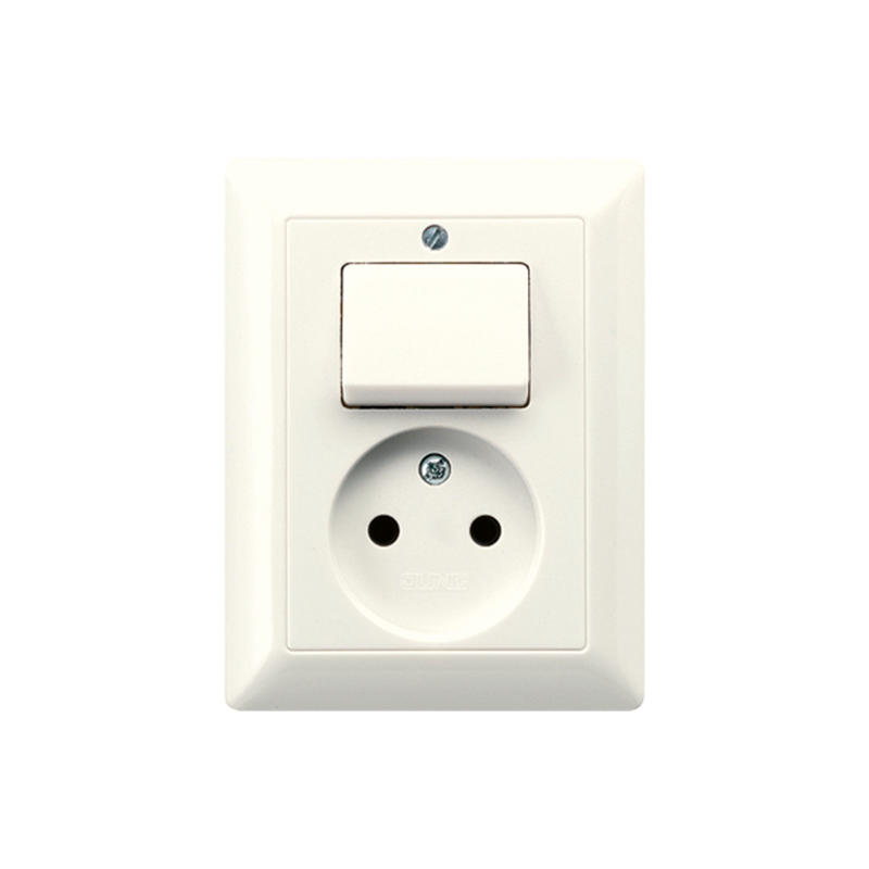 contactdoos+schakel inbouw jung