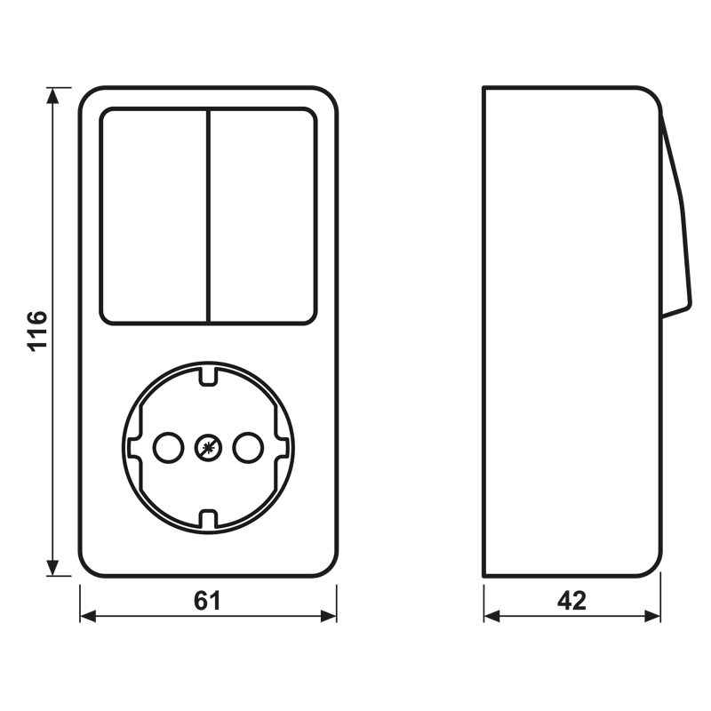 contactdoos+schakel serie opbouw jung-3