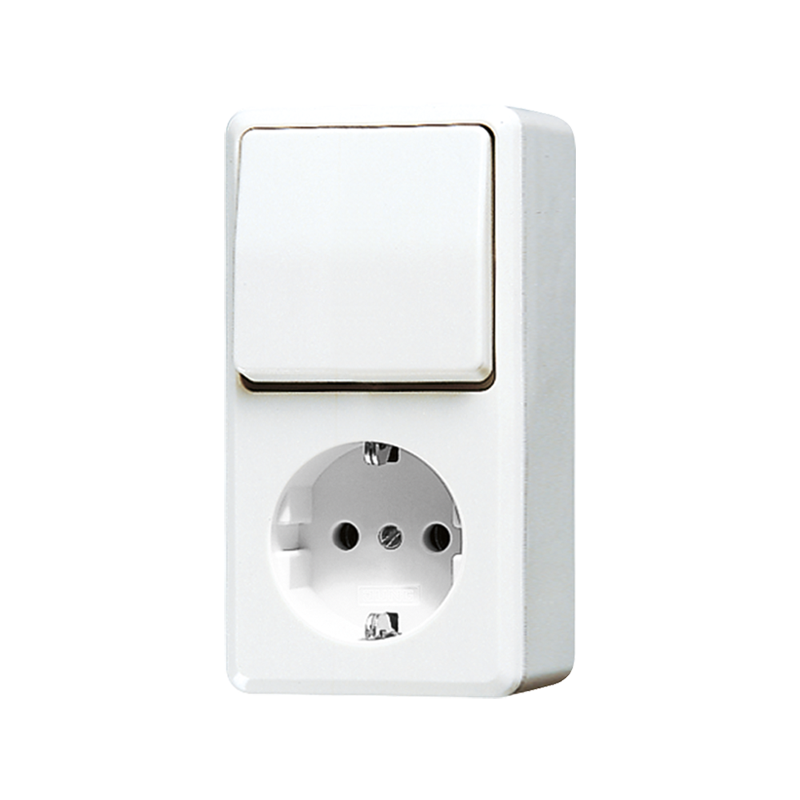 contactdoos+schakel wissel opbouw jung