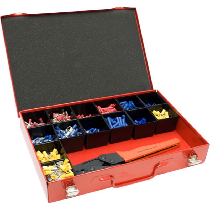 assortimentskoffer metaal rood kelfort-3