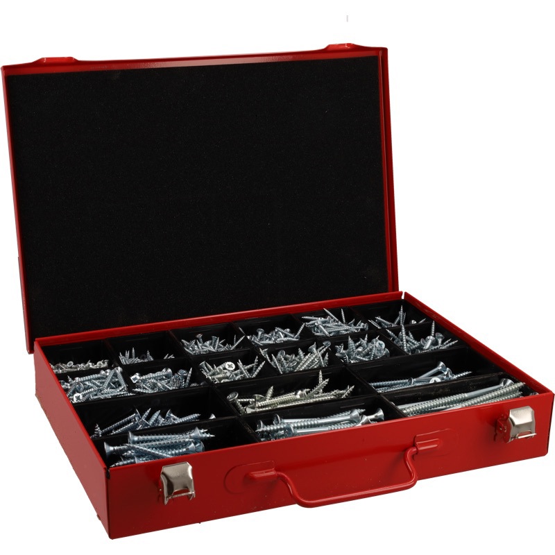 assortimentskoffer metaal rood kelfort-6