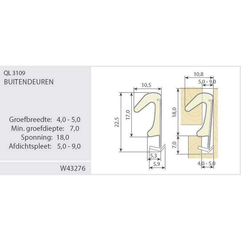 kaderprofiel houten buitendeur q-lon-5