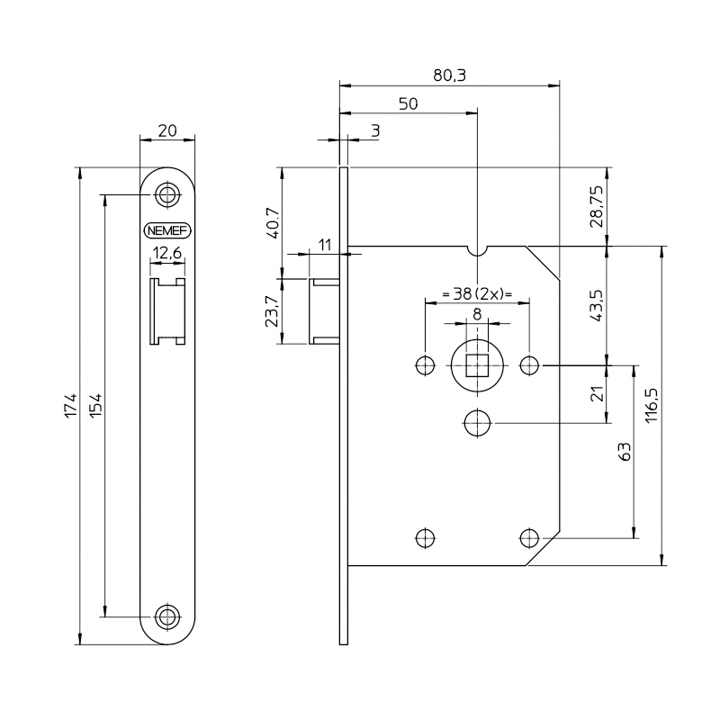 deurslot insteek loop nemef-3