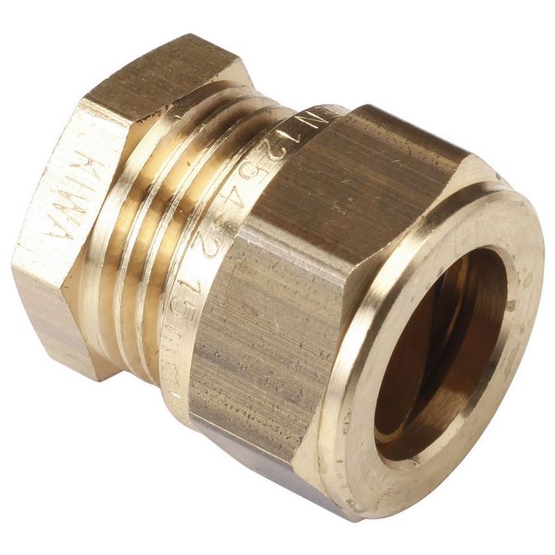 knel eindkoppeling messing