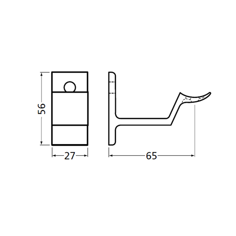 leuninghouder aluminium f1 oxloc-4