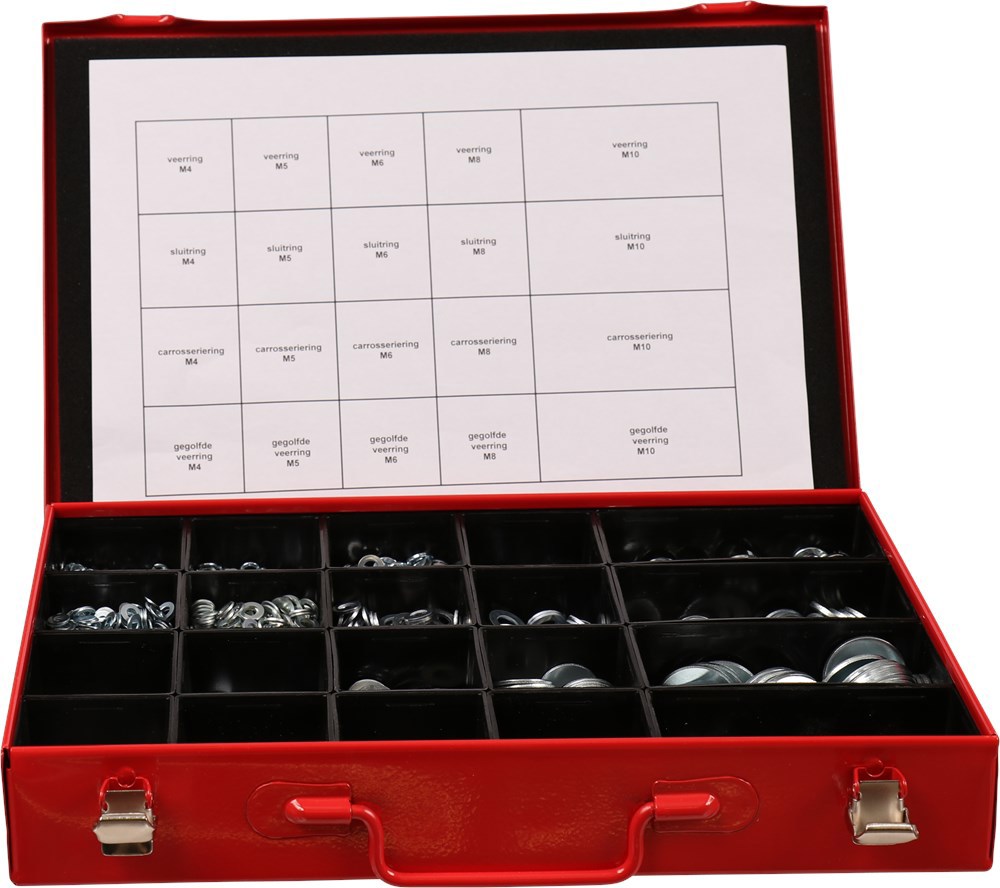 assortimentskoffer metaal rood kelfort