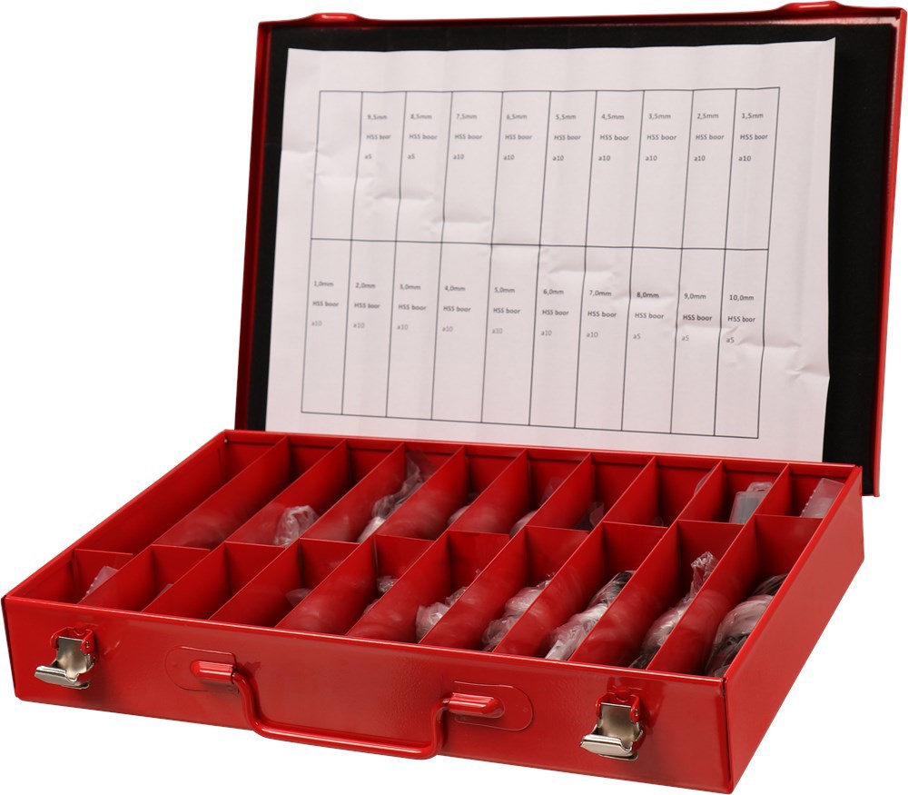 assortimentskoffer metaal rood kelfort-5