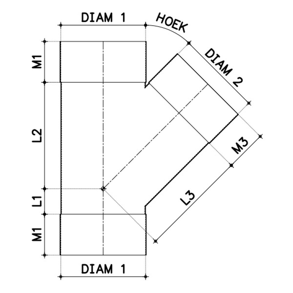 T-stuk pvc grijs rwa-4