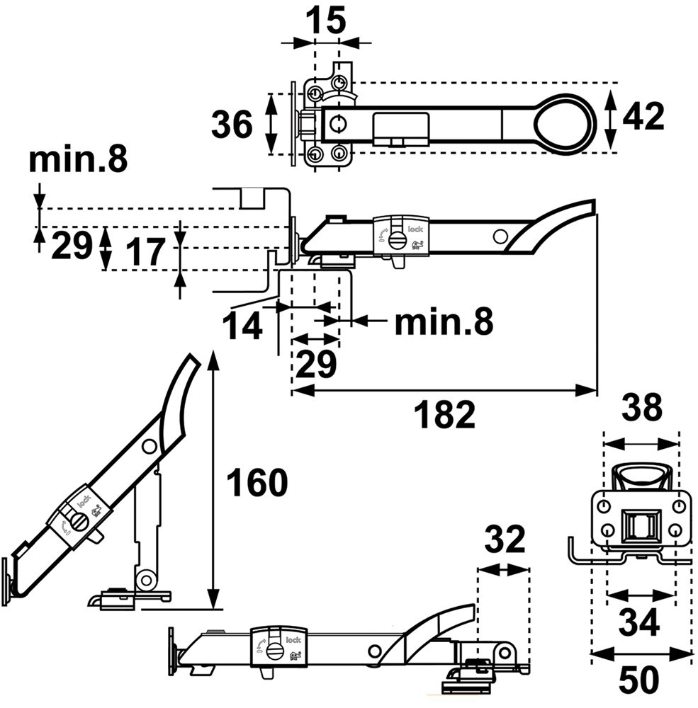 combi-raamuitzetter wit axa-7