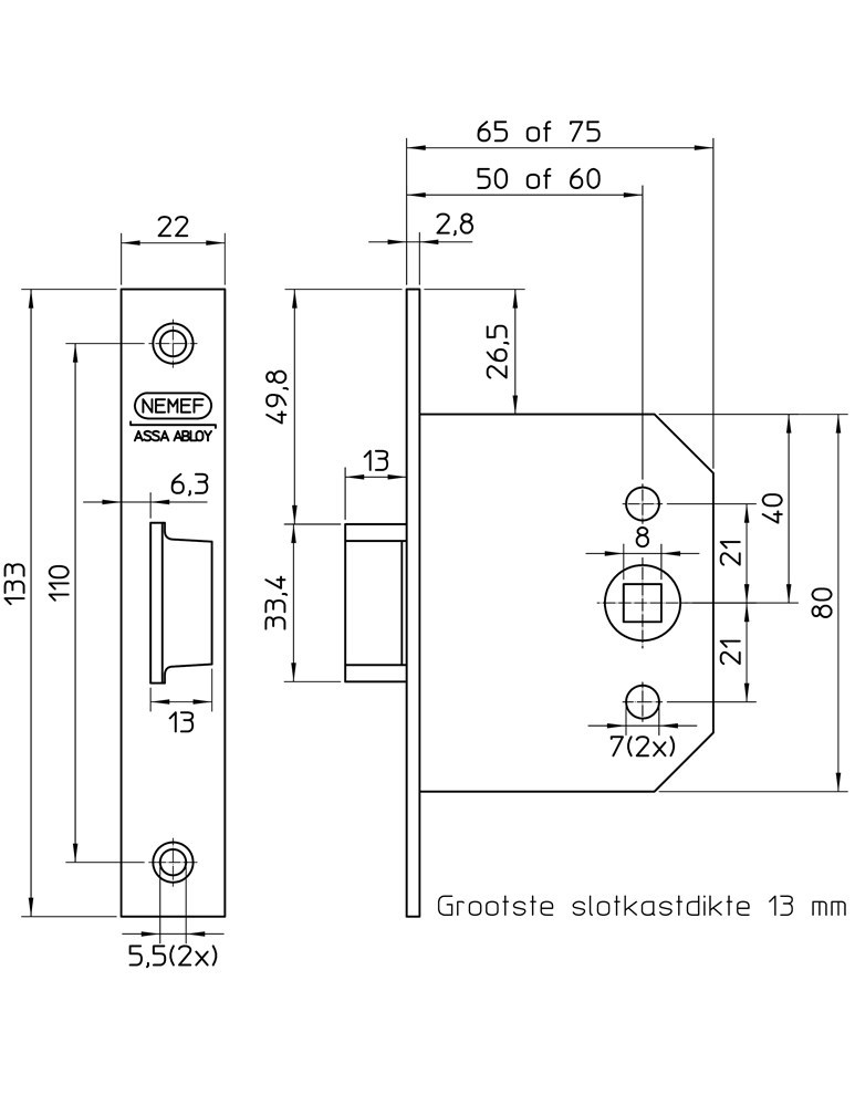 deurslot insteek loop nemef-3