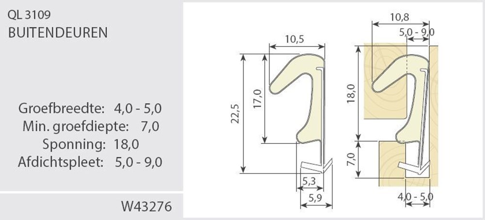 kaderprofiel houten buitendeur q-lon-4