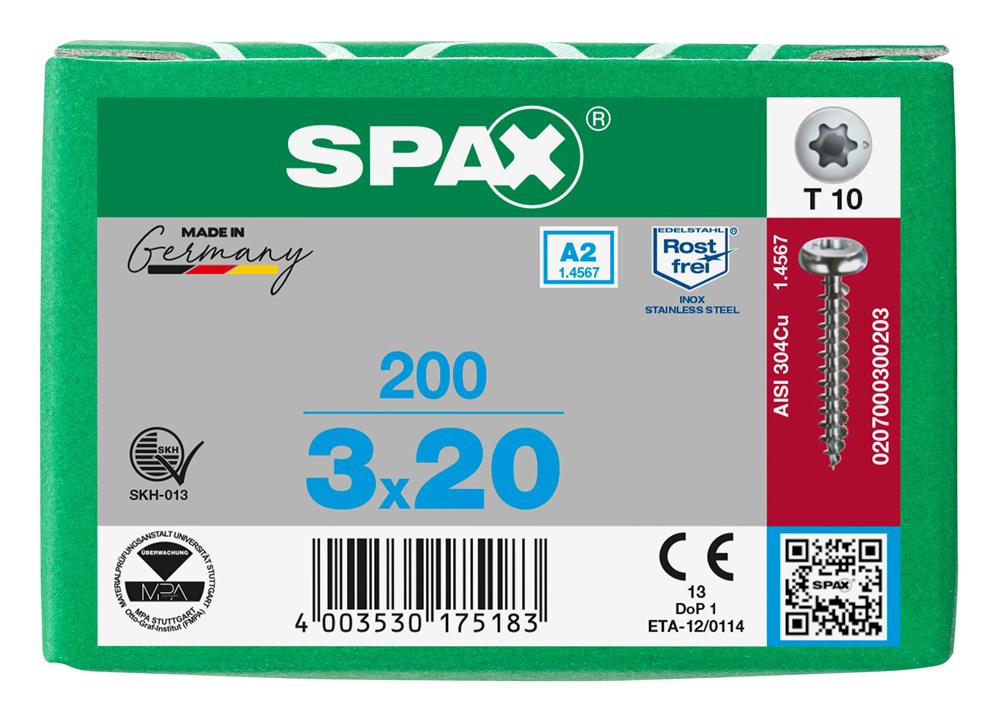 spaanplaatschroef rvs a2 spax-9