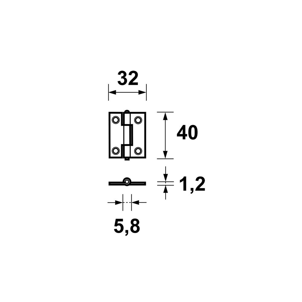 scharnier verzinkt axa-3