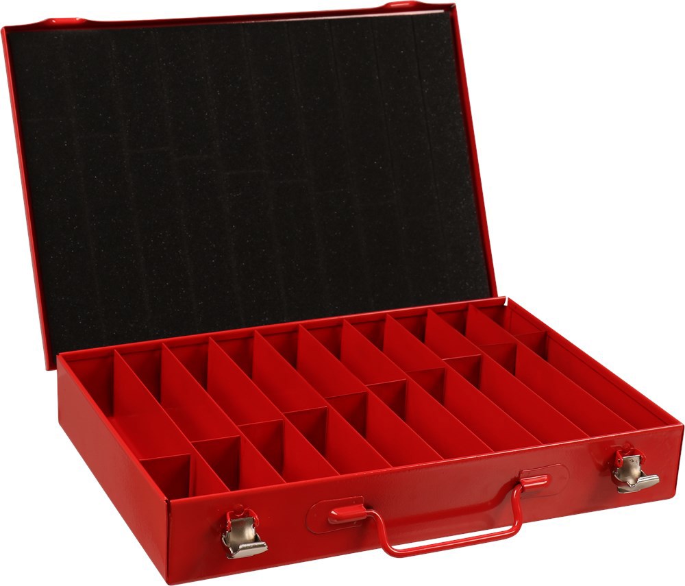 assortimentskoffer metaal rood kelfort-3