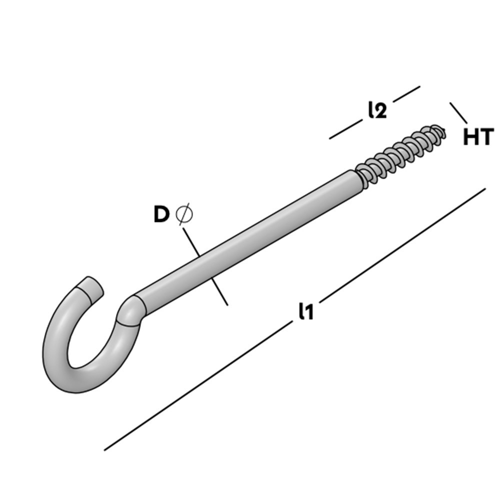 schroefhaak houtdraad zwaar wit epw-3