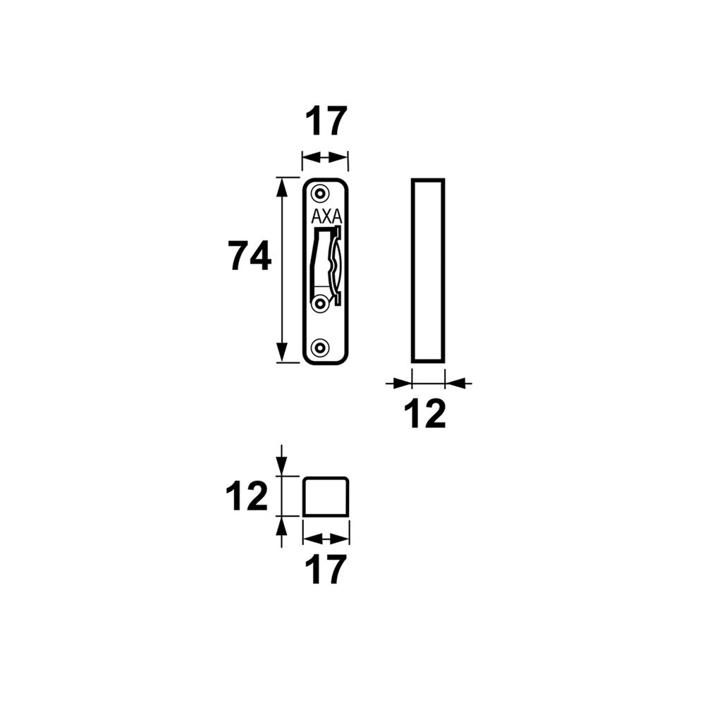 sluitkom smal opbouw zamac axa-4