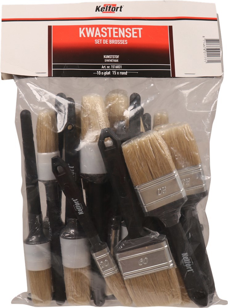 kwastenset wegwerp acryl kelfort-3