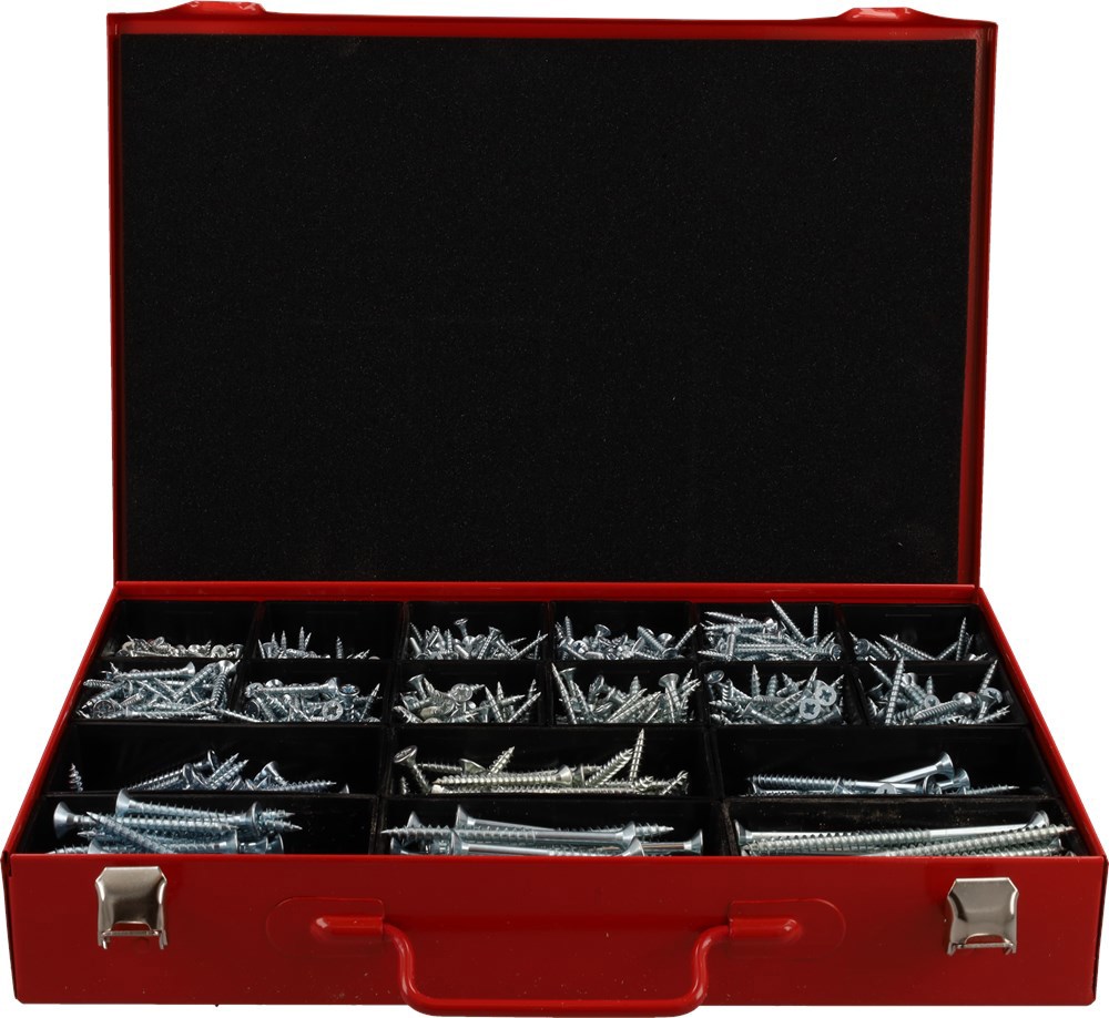 assortimentskoffer metaal rood kelfort-4