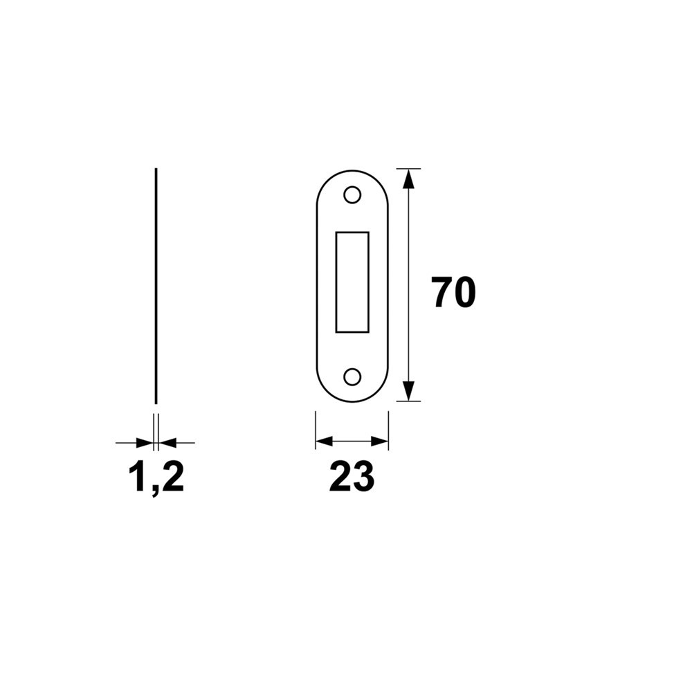 sluitplaat zwart gelakt axa-4