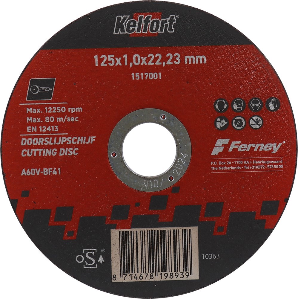 doorslijpschijf staal/rvs kelfort