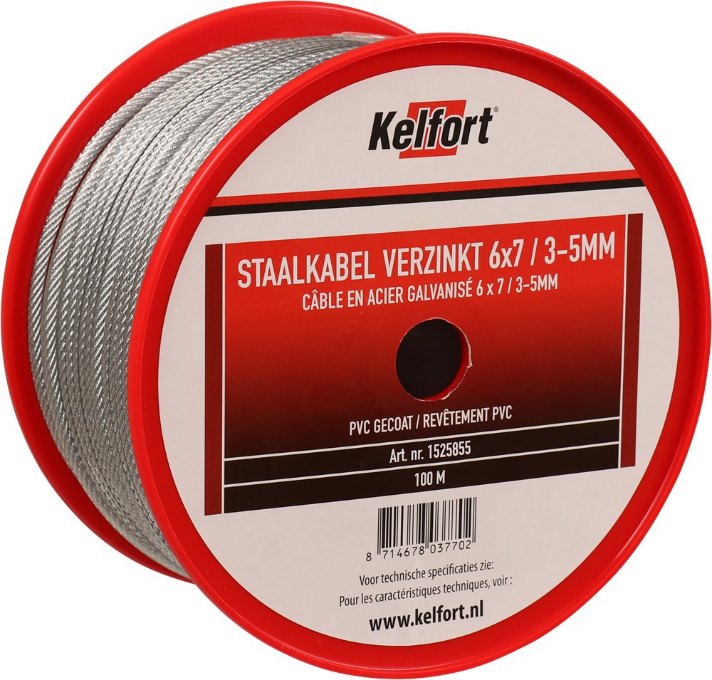 staalkabel elvz met pvc coating kelfort